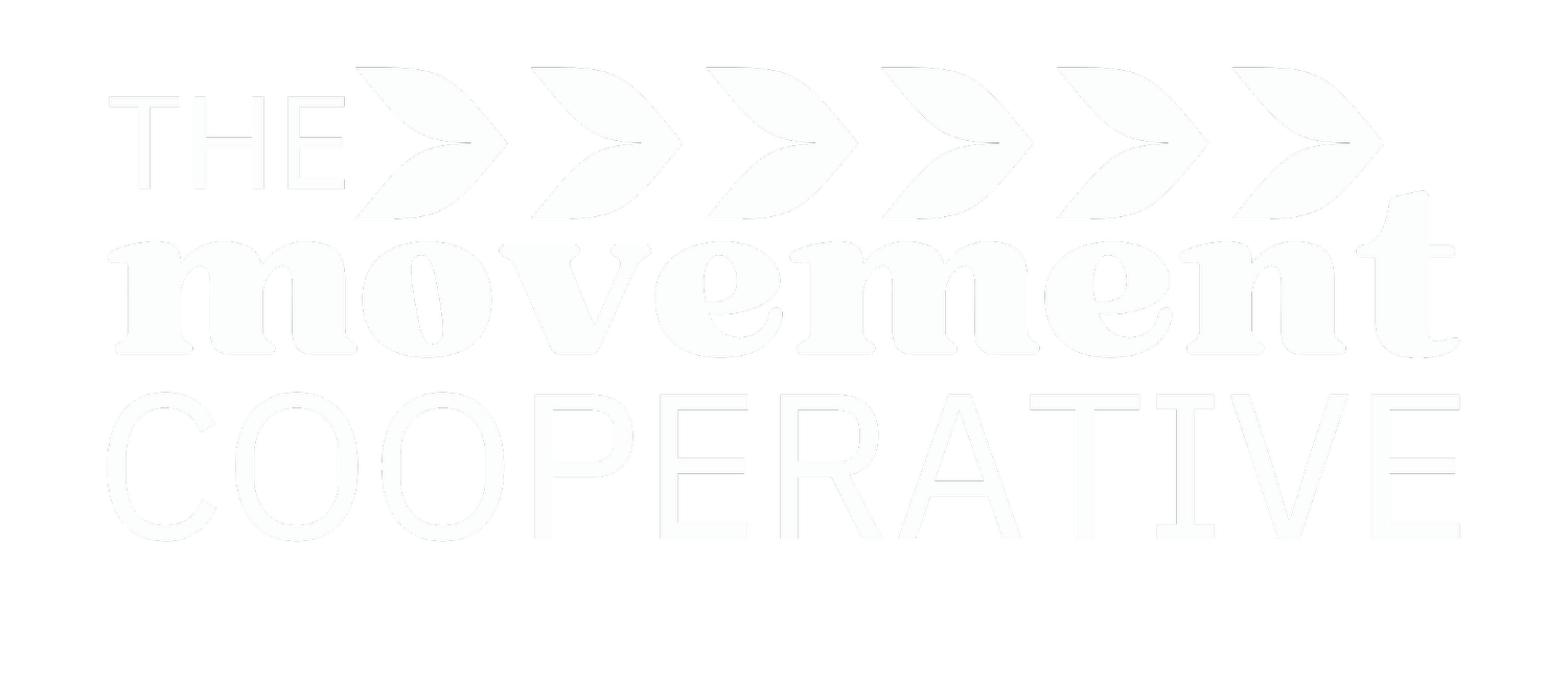 White logo for the Movement Cooperative